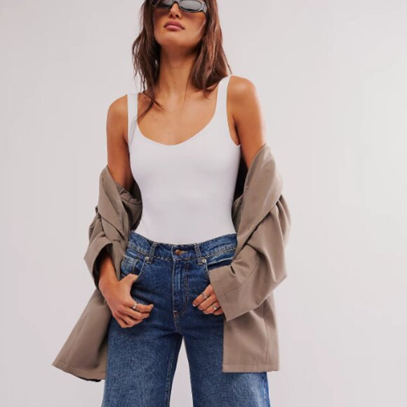 FREE PEOPLE Printed Clean Lines Bodysuit 2510 1s6 - Picture 7 of 7